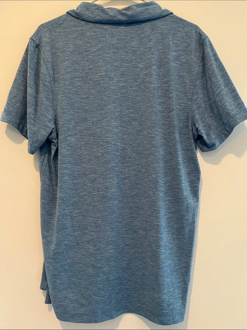 J. Crew Men’s Heathered Light Blue Polo